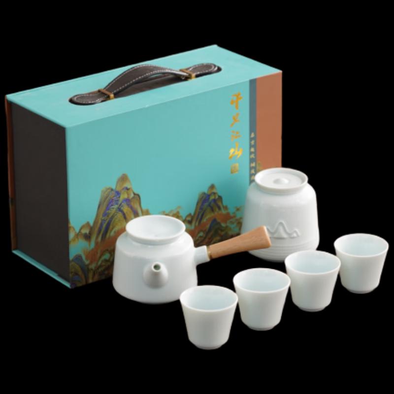 He Yu Xi Thousand Li Rivers and Mountains Tea Set