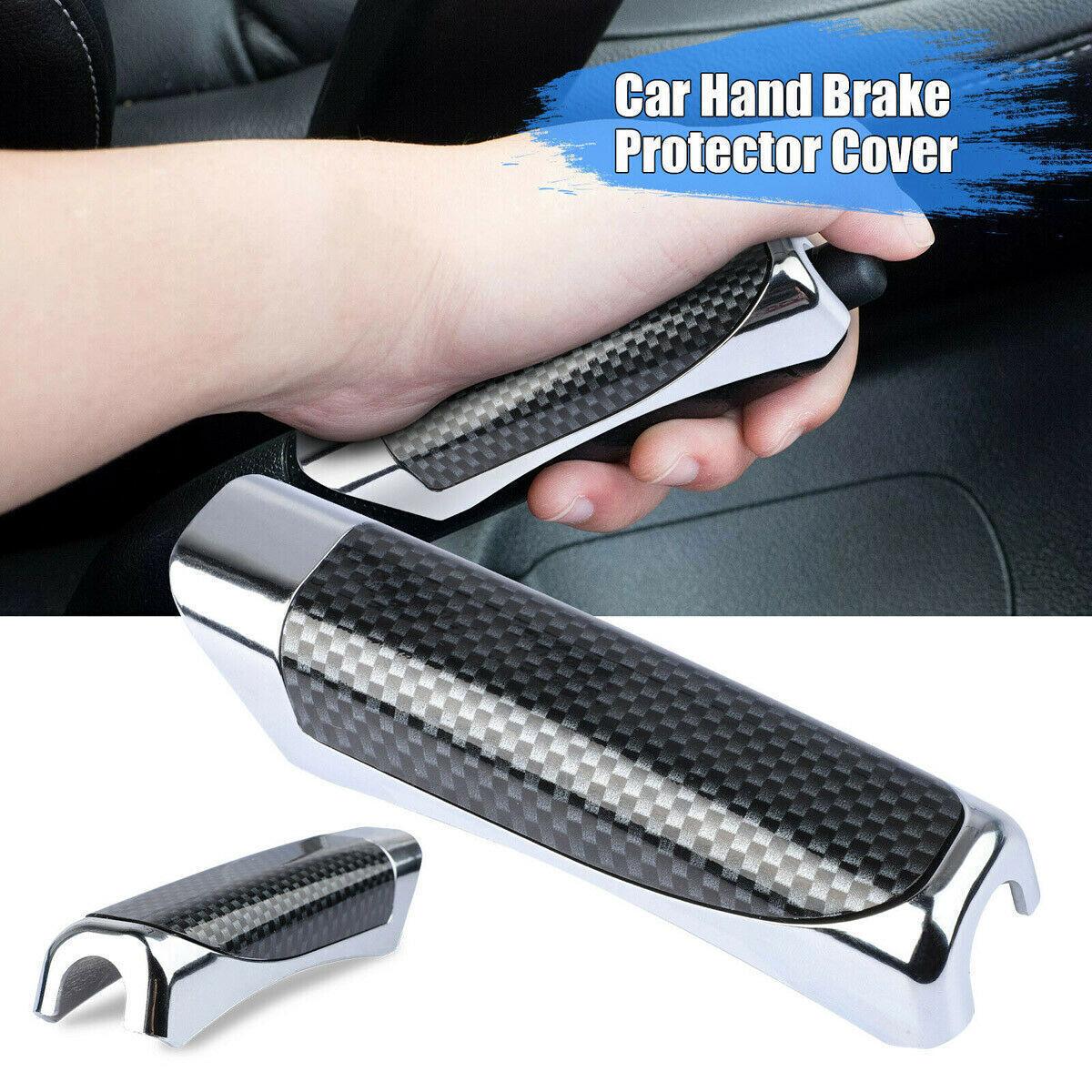 1X Universal Hand Brake Protector Cover Decor Carbon Fiber Style Car Accessories