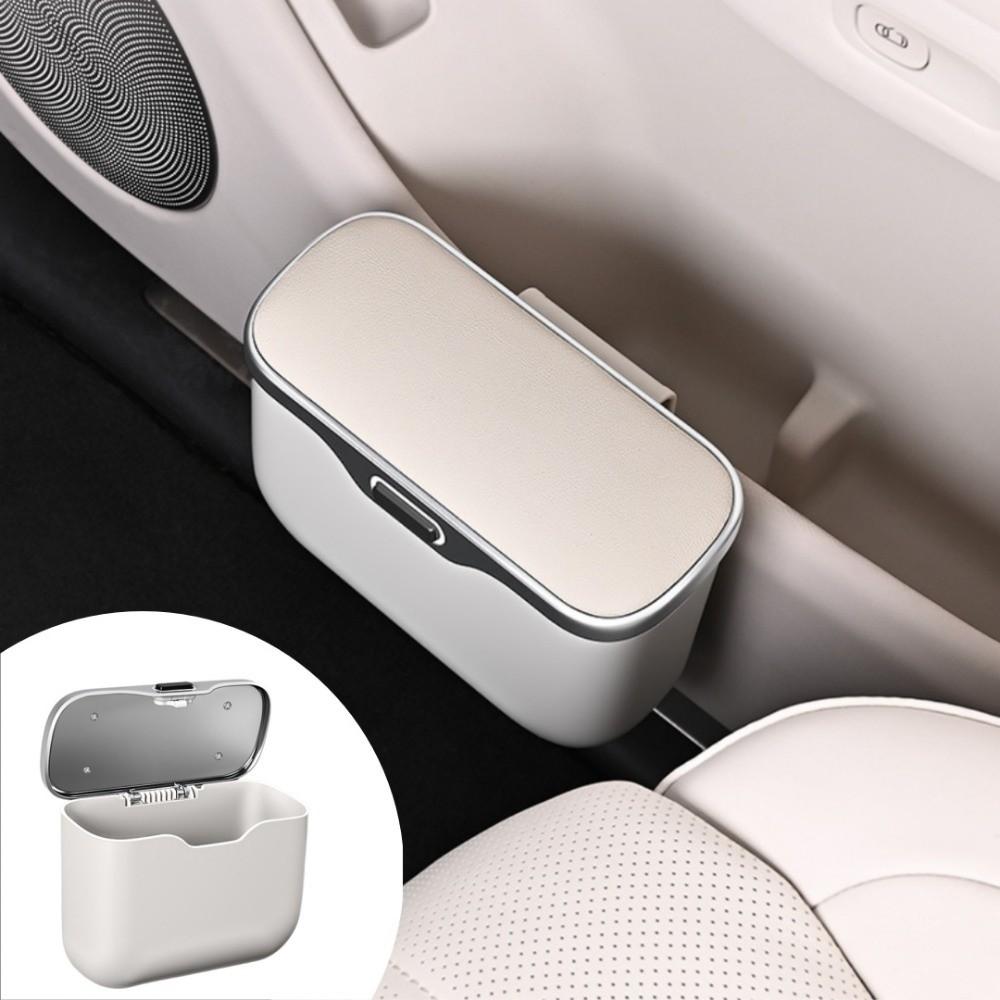 Waterproof Car Trash Can Solid Color Car Organizer Box  Auto Interior Accessories