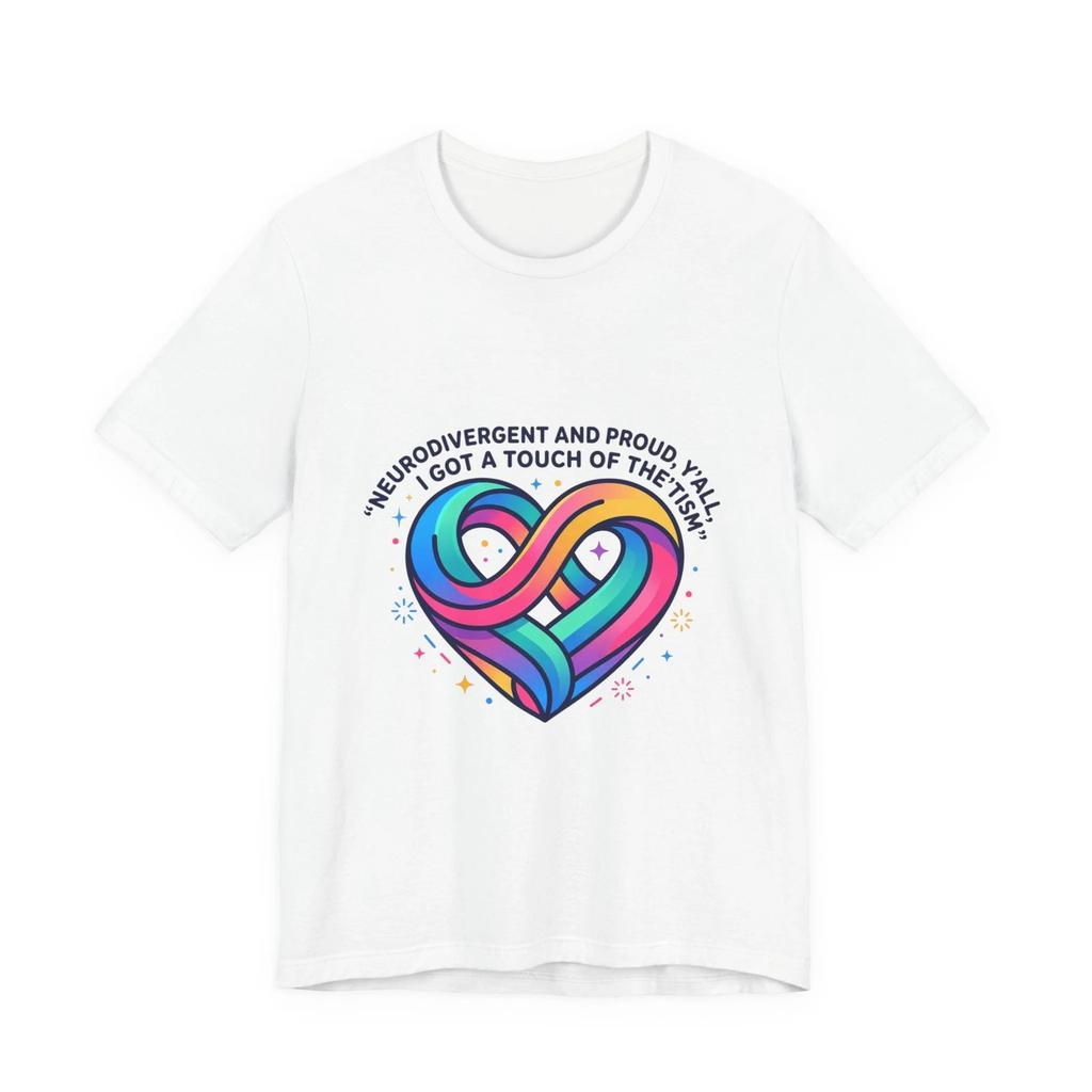 Neurodivergent & Proud Heart T-shirt | Autistic Pride, Neurodiversity