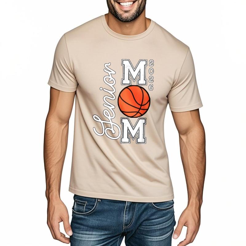 Tshirts For Unisex Soft Unisex O Neck Tshirt Daily Wear Senior Mom Basketball 2023 Cool Unisex Tees Comfort Tshirt Essential Tee