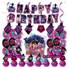 Birthday Theme Party Decoration Banner Pull Flag Cake Flag Balloon- Set