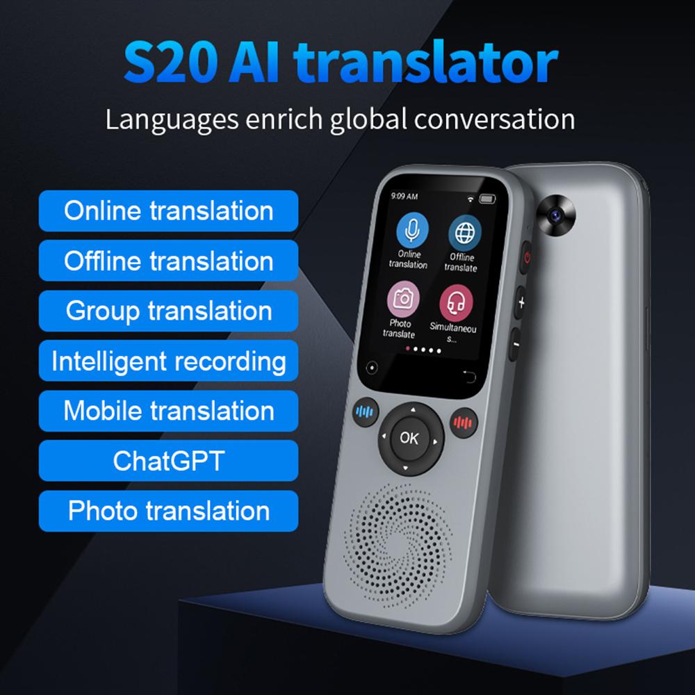 Portable Language Translator Real-Time Two-Way Translating Device 138 Languages Online Offline Translation Simultaneous Interpretation Text Celsius Ph