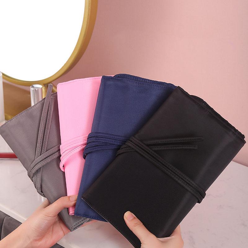 Large Capacity Makeup Brush Storage Bag, Storage Folding Bag, Nylon Makeup Brush Bag, Makeup Artist Tool Bag, 26 Hole Makeup Bag