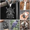 Vintage Retro Viking Warrior Raven Bird Pendant Necklace Chain Unisex Men Women Fashion Gothic Amulet Talisman Jewelry Party Gift