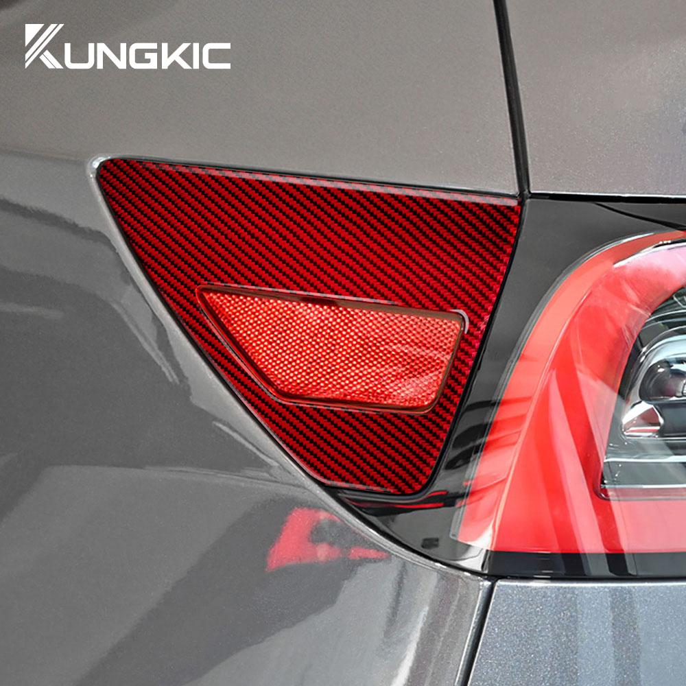 Real Soft Carbon Fiber Car Charging Port Panel Trim Sticker For Tesla Model 3 2017-2025 Model Y 2020-2025 Cover Accessories