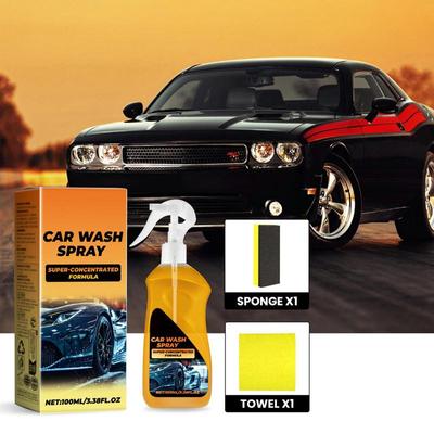 Rinseless Car Wash 100ml Car Wash Spray Headliner Cleaner For Car Interior High Efficiency Versatile Car Interior Cleaning Agent