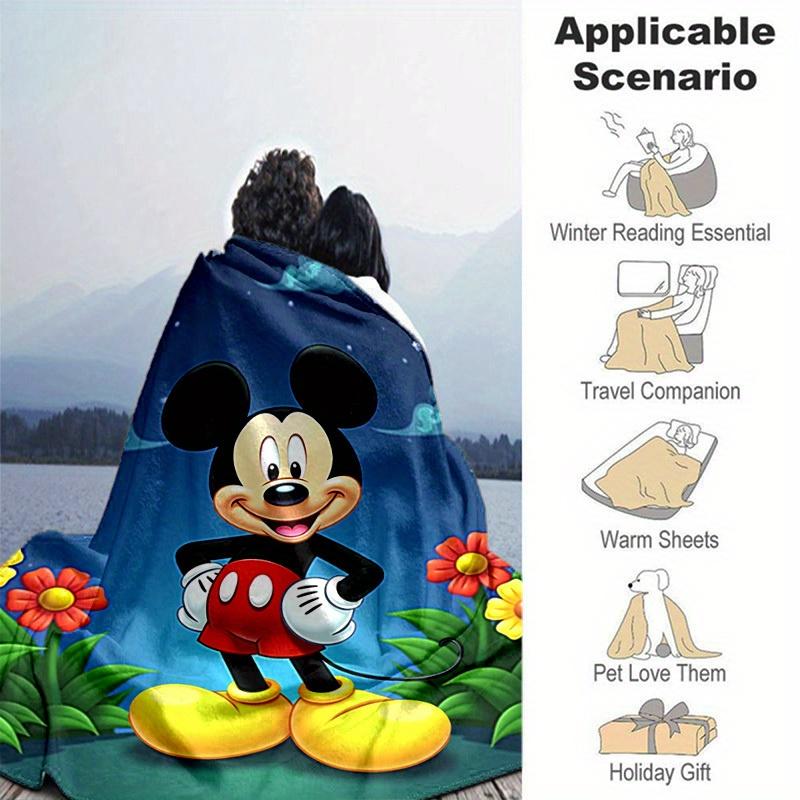 1pc, Mickey Mouse Inspired, Seasonal Universal Blanket, Home Decoration, Throw Blanket, Warmth and Comfort for All Seasons, Soft Flannel Throw Blanket