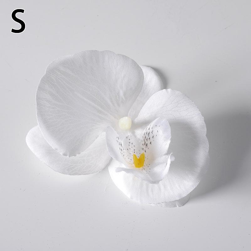 10 Stück Simulierte Gemusterte Schmetterlingsorchidee Künstliche Blumen für Heim-Zimmerdekoration Hochzeitskranzdekoration DIY Haarkarten