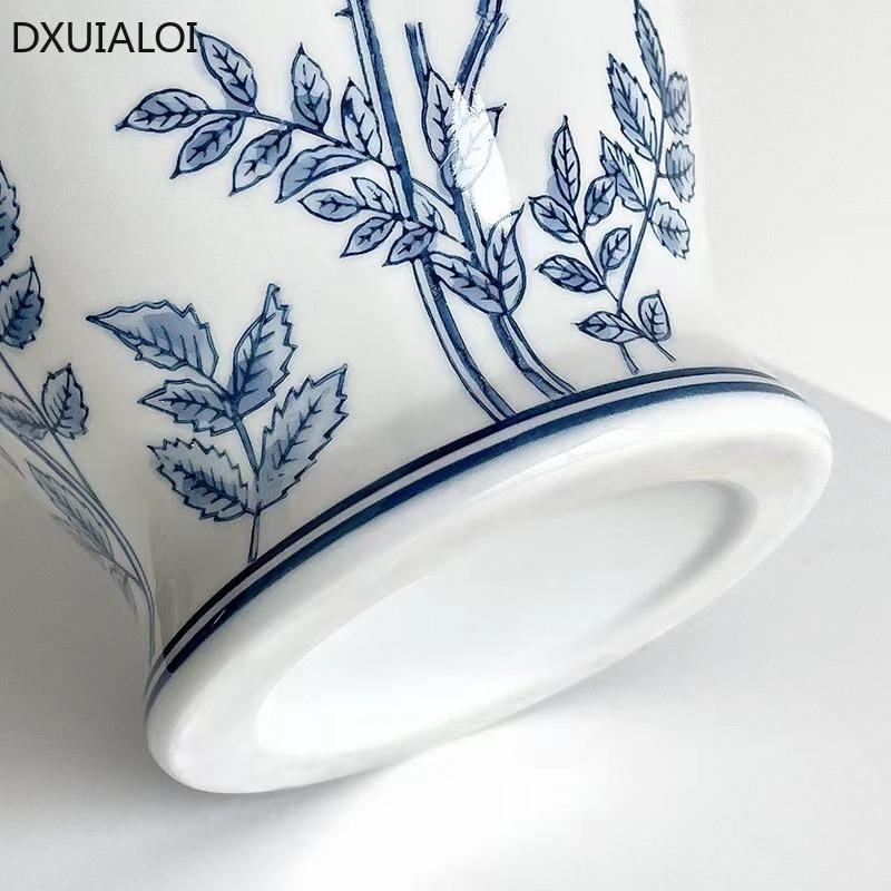Jingdezhen Ceramic Vase  Blue and White Porcelain Vase Hydroponic Flower Apparatus Home Decoration Accessories Desktop Ornaments