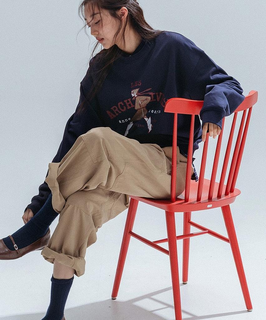 ANNEHEARTS Panel Detail Wide Pants_Beige
