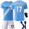 25-26 Manchester City thuistenue, fanversie, shirt met korte mouwen voor kinderen, maat 47 Forden nr.. 9 Haranddoku
