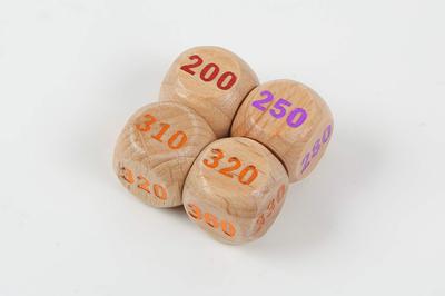 TOYGER Damage Dice Expansion Dice Compatible with Pokemon Card Damage Dice Pack of Wooden Set, Game, Substitute, 4,