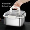 ZISIZ Portable 304 Stainless Steel Food Storage Container with Lid
