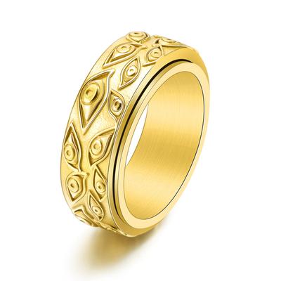 2025 Exquisite and Atmospheric Rotatable Eye Ring Trendy Men's Retro Domineering Hand Jewelry