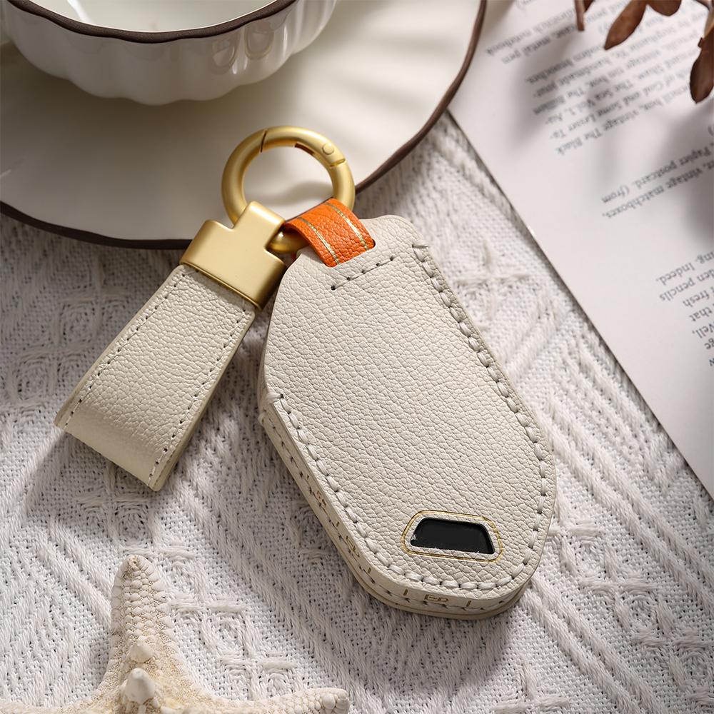 Leather Car Key Protective Cover Case for Kia EV9 Seltos Picanto Sorento MQ4 Carnival KA4 Morning K5 Carens 2024 2025 Keychian