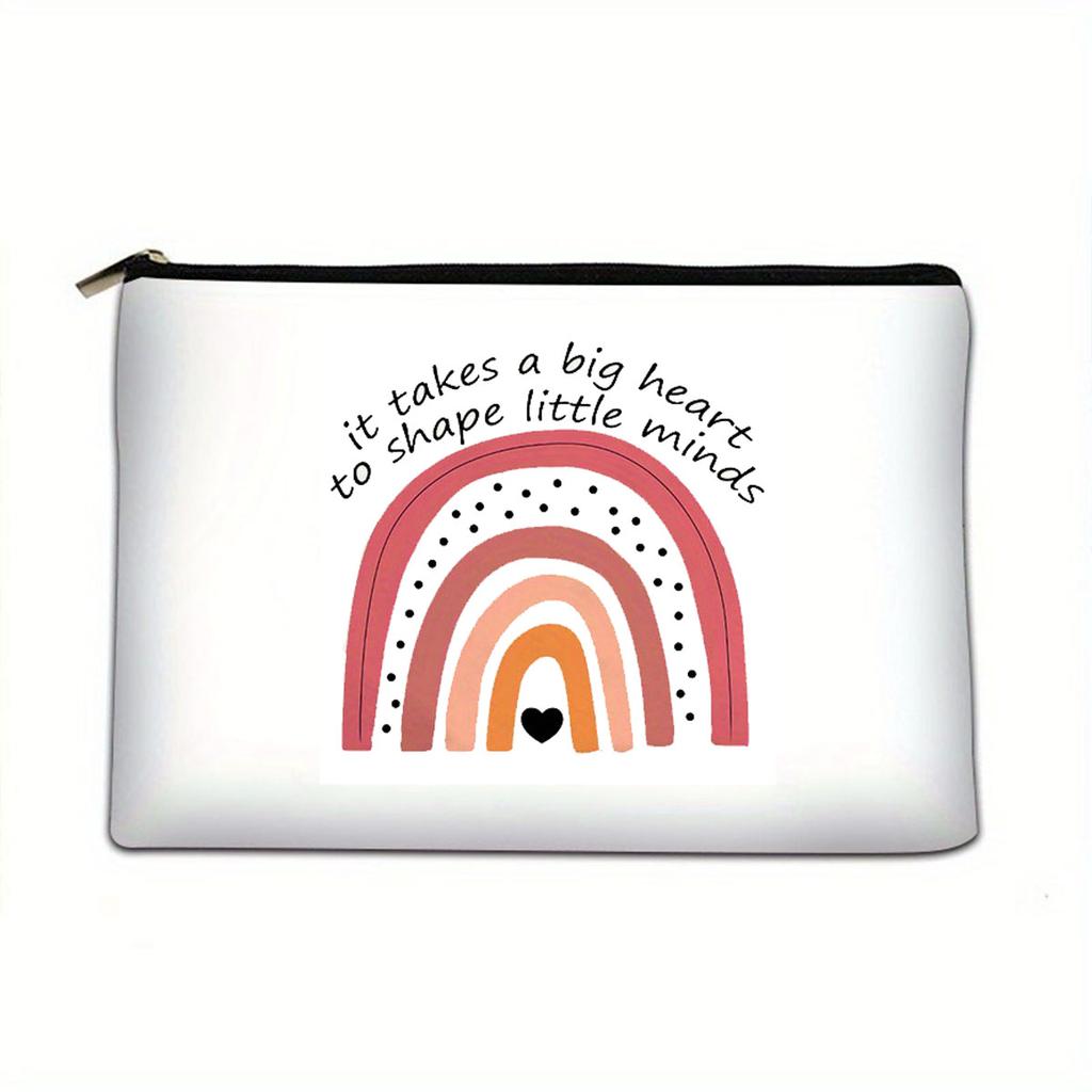 1pc Beautiful Rainbow Pattern Makeup Bag Travel Storage Bag