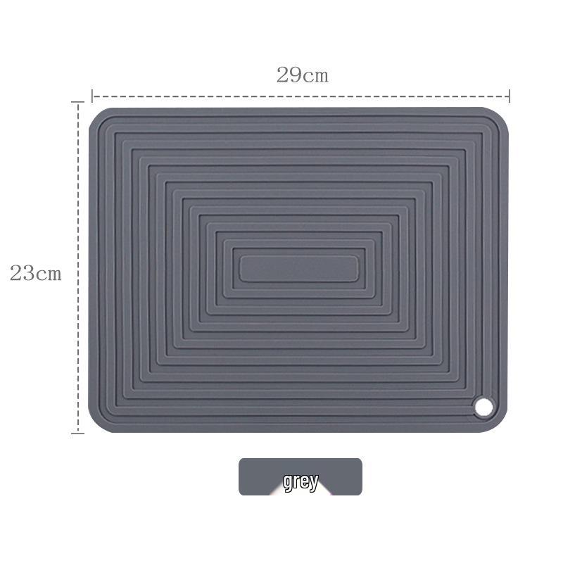

Large 29cm Non-slip Silicone Pot Mat - Thickened Heat Resistant Wavy Pattern for Kitchen & Dining Table. 29x23x0.35 cm