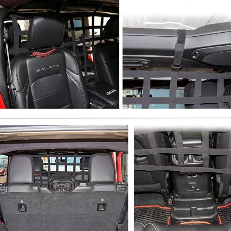 Auto-Rücksitz-Isolationsnetz, Rücksitzteiler für Haustiere, Hunde, für Wrangler JK JL Unlimited 2007- Gladiator JT 2 Türen 4 Türen