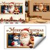 Decorative PVC Wall Stickers Christmas Stickers, Santa Claus Reindeer And Snowman Decals with Photo Frame Indoor Ornaments Design, Removable