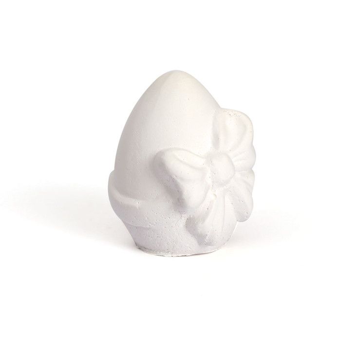 Plaster Egg with Ribbon