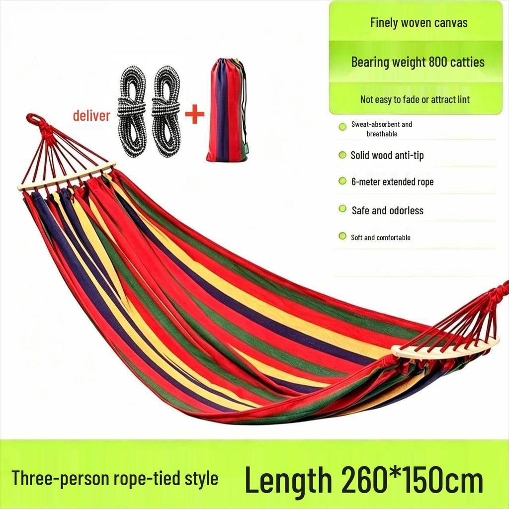 Portable Anti-Rollover Hammock for Camping - Adult/Child Wilderness Nap