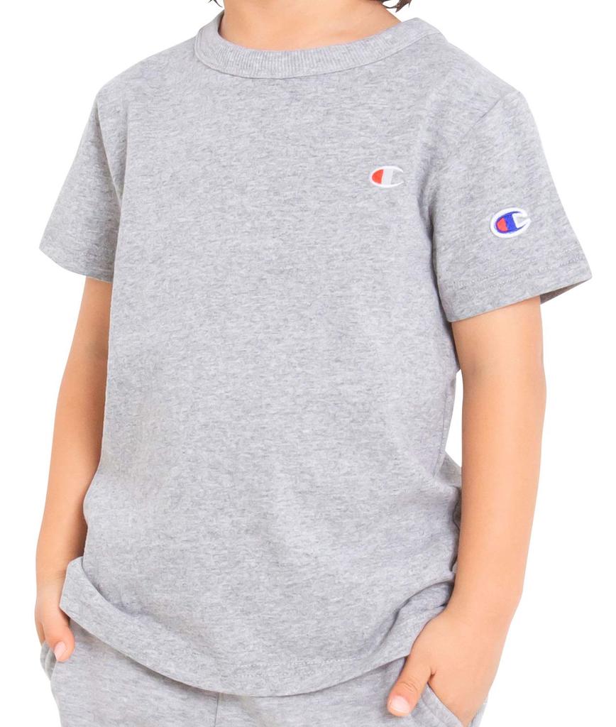 Champion Basic Oxford Size 160 T-Shirt CS6408, Boys' Gray,