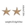 Light Luxury, Exquisite and Unique Design, Textured Alloy Starfish Ear Studs, Summer Marine Leisure and Vacation Style Girl