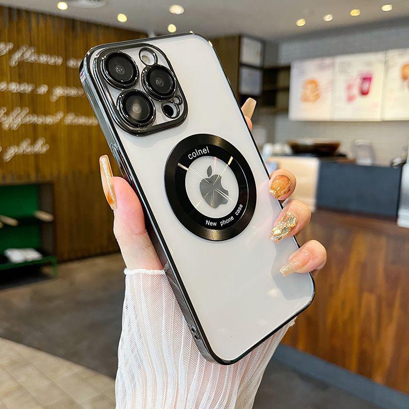 Magnetický kryt kompatibilní s MagSafe s galvanizovanou fólií pro Apple iPhone 15 Pro Max, 14 Pro a 12 Mini; Plné krytí s ochranou 16 čoček