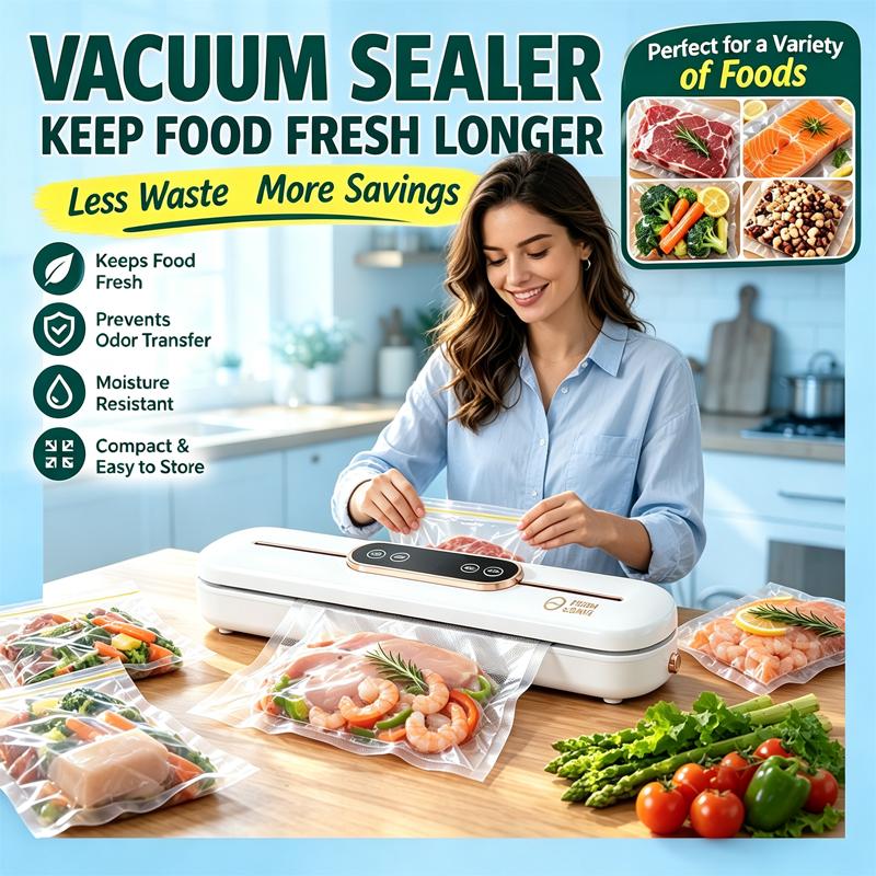 Mini Vacuum Sealer – Keep Food Fresh Longer, Compact & Automatic