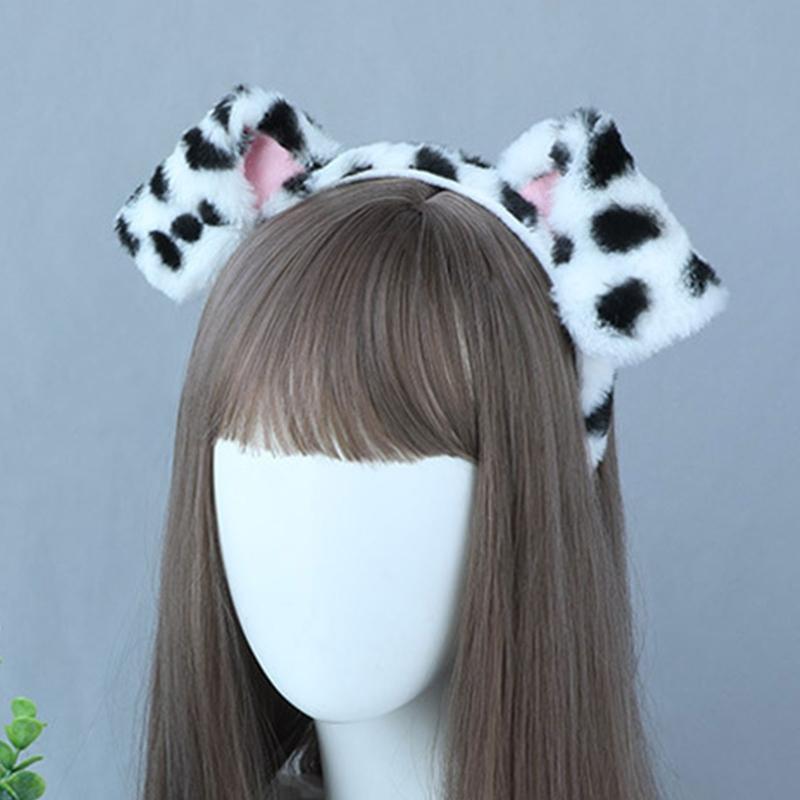Cute Simulation Plush Animal Ear Headband Dog Ears Hair Hoop Furry Animal Ears Headwear for Birthday Party