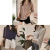 Striped Loose Fit Shirt For Women With Polyester Fabric Summer Casual Wear