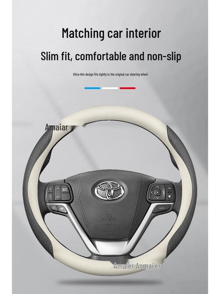 Echtes Lederlenkradbezug für Toyota: Corolla, Asia Dragon, RAV4, Camry, Highlander, Levin.