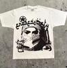 Letter Pattern Portrait Printed Tshirt Unisexs And Unisexs Same Style Casual And Relaxed Streetwear Classic Tshirt