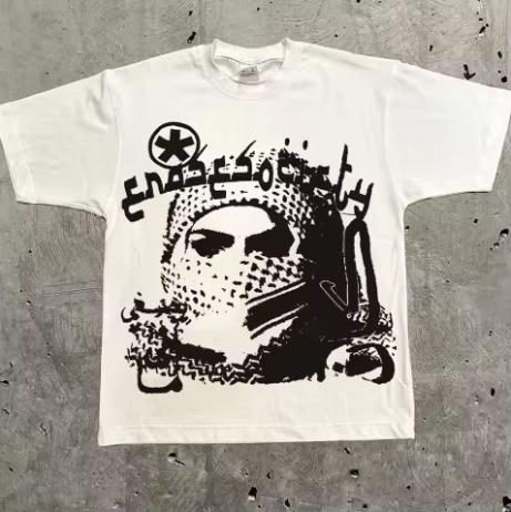 Letter Pattern Portrait Printed Tshirt Unisexs And Unisexs Same Style Casual And Relaxed Streetwear Classic Tshirt