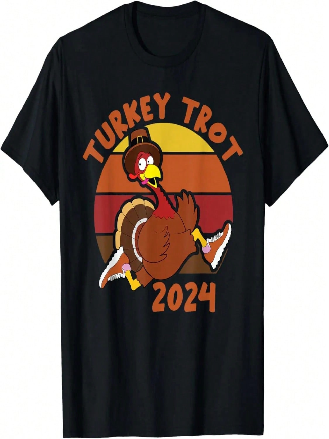 Забавная парная футболка для забега в День благодарения «Turkey Trot Squad 2024» S разноцветный