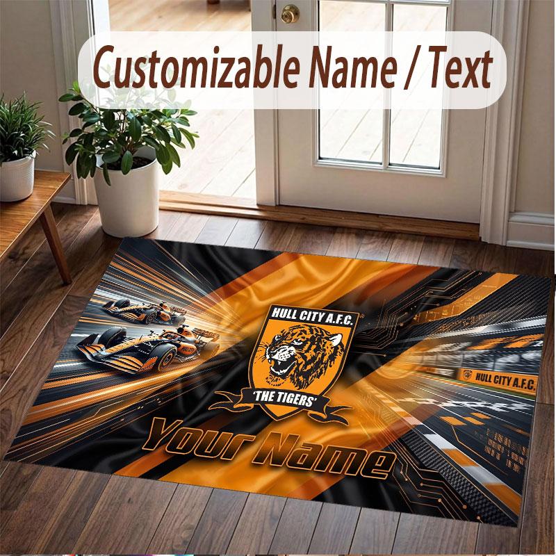 Custom Rug Hull FC Pattern Print Name Text Soft Non‑Slip Floor Carpet for Home Indoor Decoration