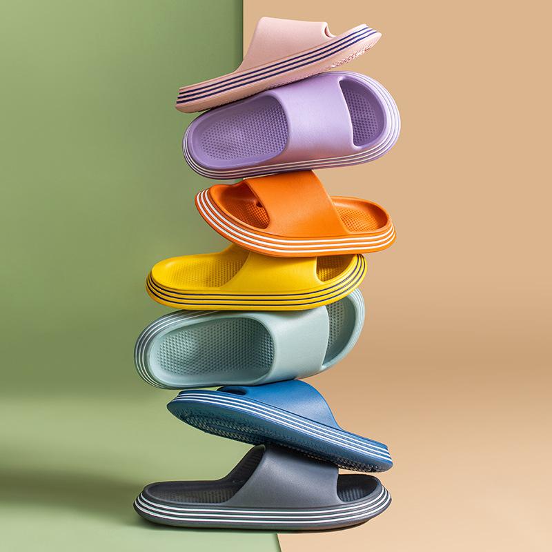 Eva Hål Läckande Tofflor Kvinnor Badrumsskor Slides Anti-Halk Sommar Inomhus Hemtofflor Hushållsbad Sandaler Män