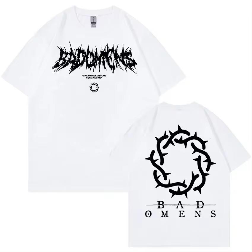 

Футболка с логотипом Bad Omens Band, мужская, женская, повседневная, модная, свободного покроя, хлопковая, хип-хоп, готическая, футболка XXXXL фиолетовый