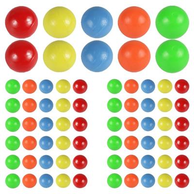 Vaguelly Probability Learning Plastic Balls, 100-Pack, 0.59-inch Diameter, 5 Colorful Balls, Visual Development Promotion, Number Play, Educational