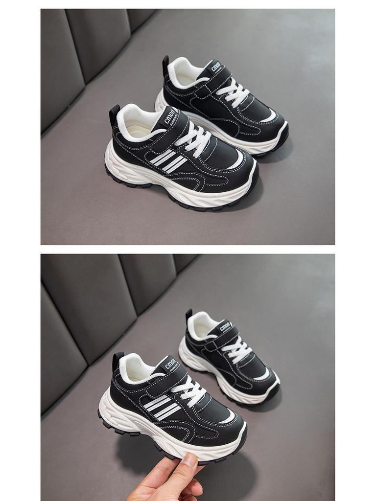 Kids' Leather Sports Shoes - Autumn/Winter New Style for Girls and Boys, Running & Casual, Toddler To Middle Child Sizes