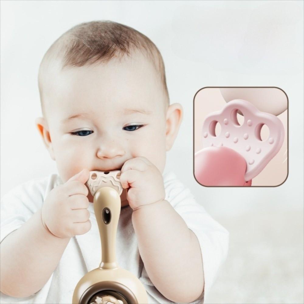 Bear Baby Dental Gum Sand Hammer Rattle Toys Hand Jingle Bells Toys 0-2 Years Old