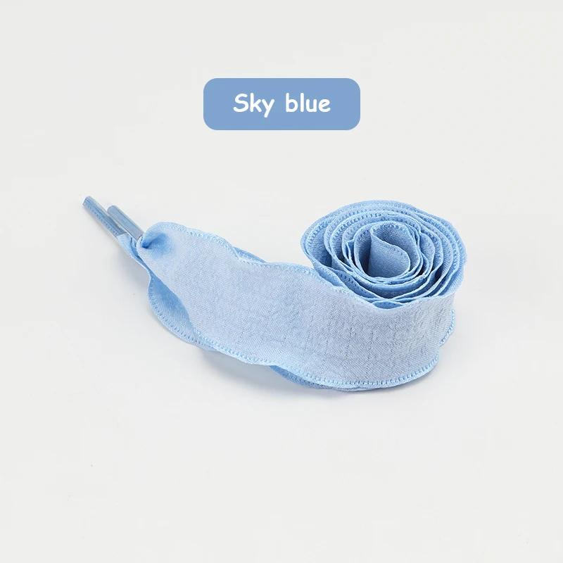 

Новые шнурки-лепестки Ширина 2,5 см Плоские шнурки для повседневных кроссовок Веревочные шнурки для обуви 80/100/120/140 см Аксессуары для обуви 1 пара 80cm небесно-голубой