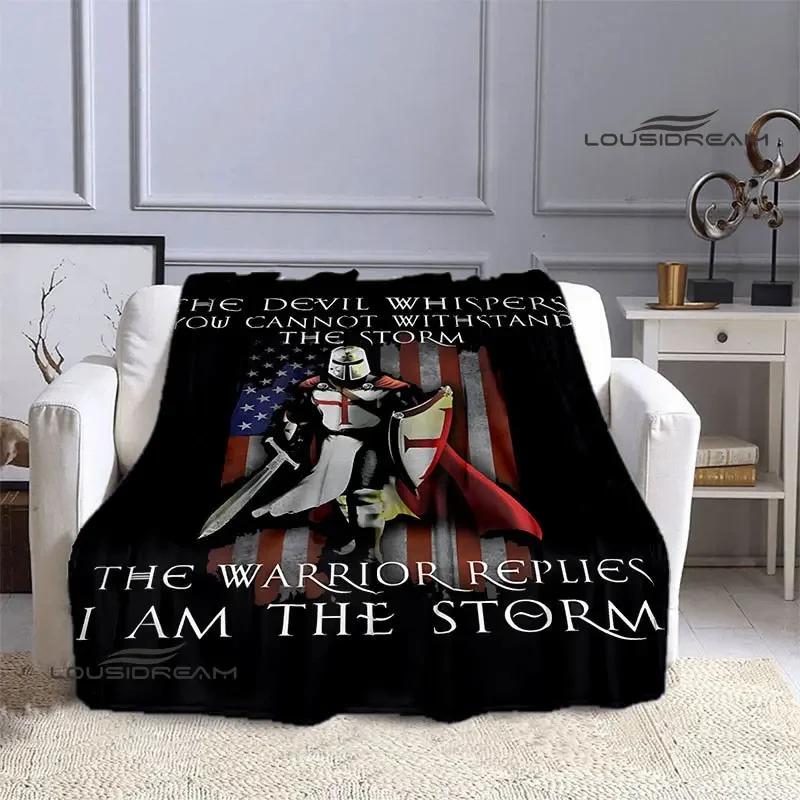Kreuzzug Kreuz Templer Ritter Bedruckte Decke Flansch warme Decke Bettwäsche Picknickdecken Home Travel Born Geburtstagsgeschenk