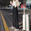 Women's Black-Grey High-Waisted Wide-Leg Denim Jeans - Spring/Summer 2022 Style