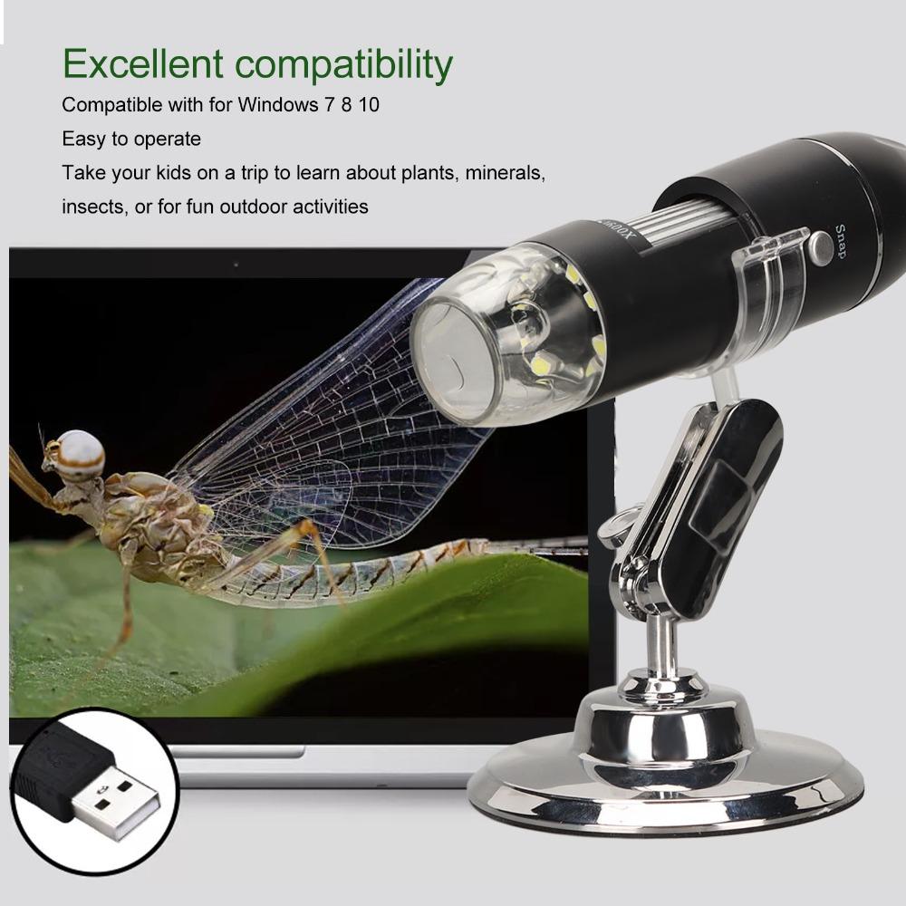 with 8 LED Digital Microscope 50X-1600X Magnification Handheld Microscope  Smartphone