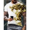 Men's Dragon Print T-Shirt Casual Breathable Fabric Graphic