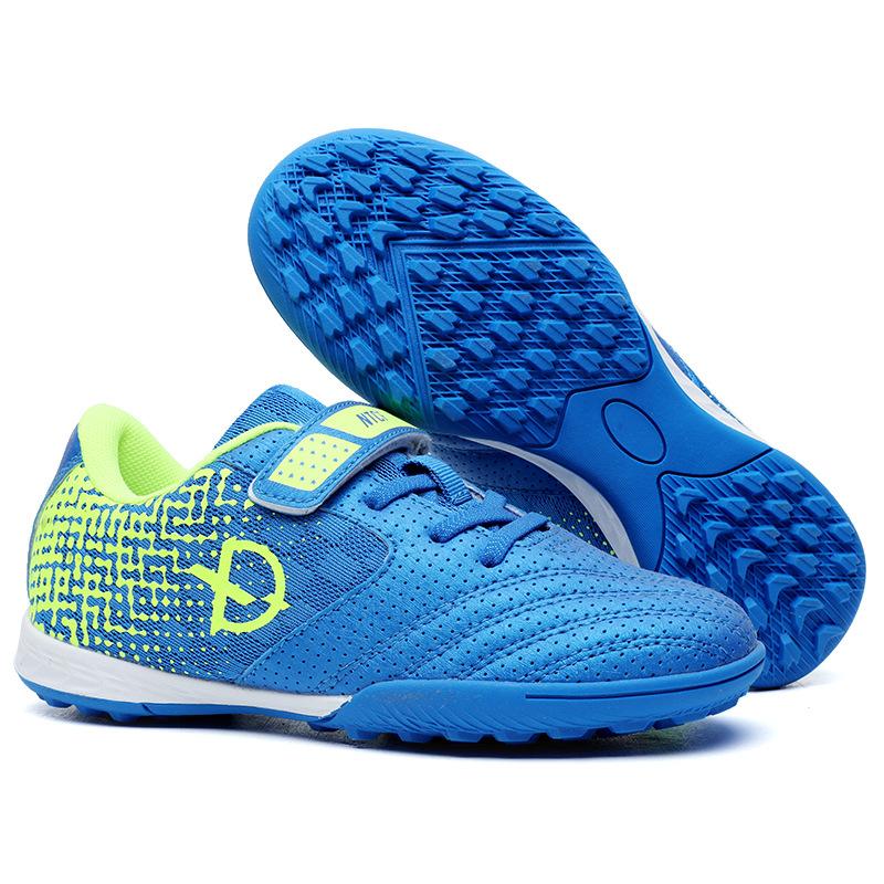 

Factory direct sales football shoes Velcro children s men s and women s broken nails training artificial grass sports shoes Size 27