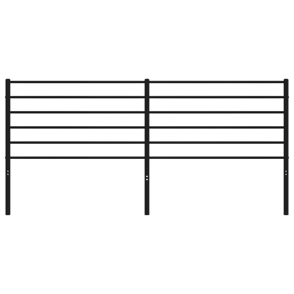 Vidaxl Metalowe Wezgłowie, Czarne, 200 Cm