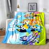 Bluey's Colorful Friends Blanket Warmthful Decor Great for Couch Livingroom Seaside for All Occasions Digital Print Gifts For Family Or Friends